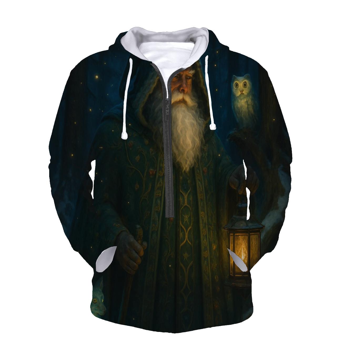 Midnight Forest Guardian Santa pullover hoodies