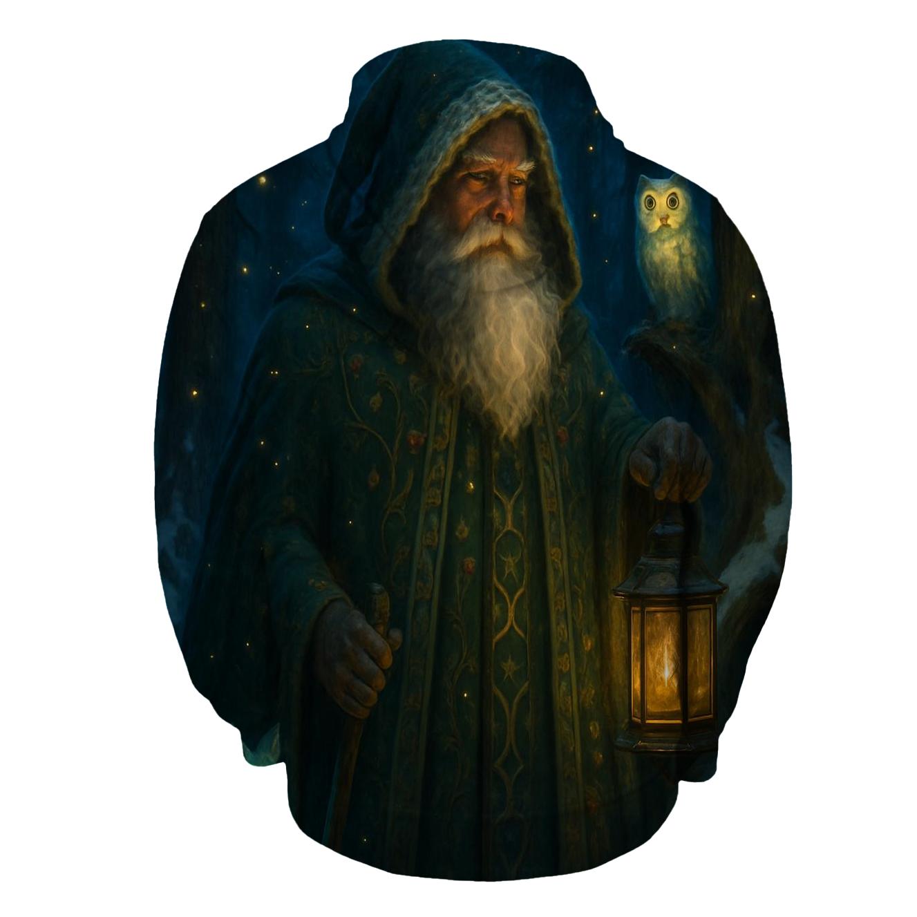 Midnight Forest Guardian Santa pullover hoodies