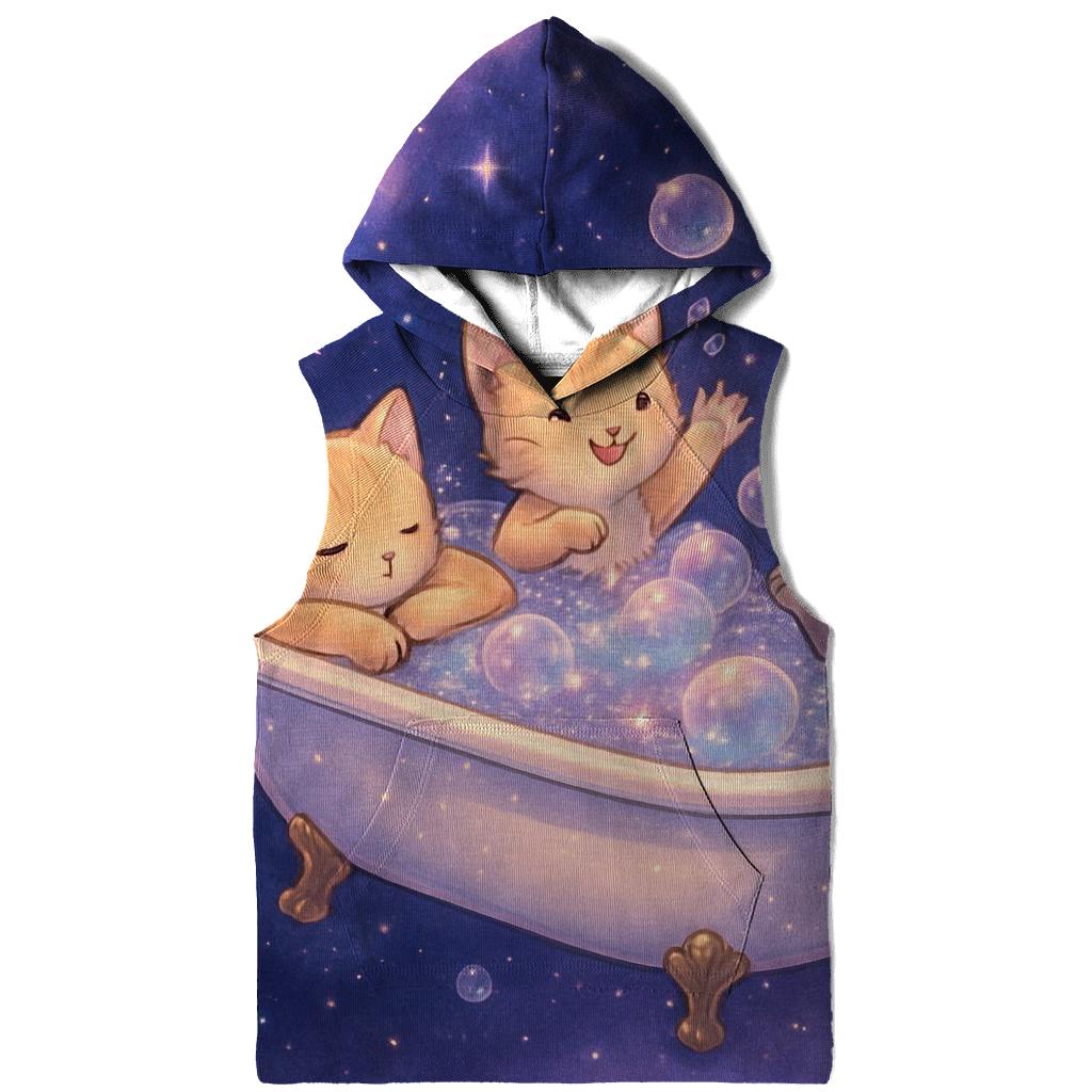 Starlit Bubble Bath Kittens graphic hoodies