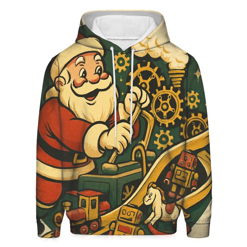 Retro Toy Factory Santa custom hoodies