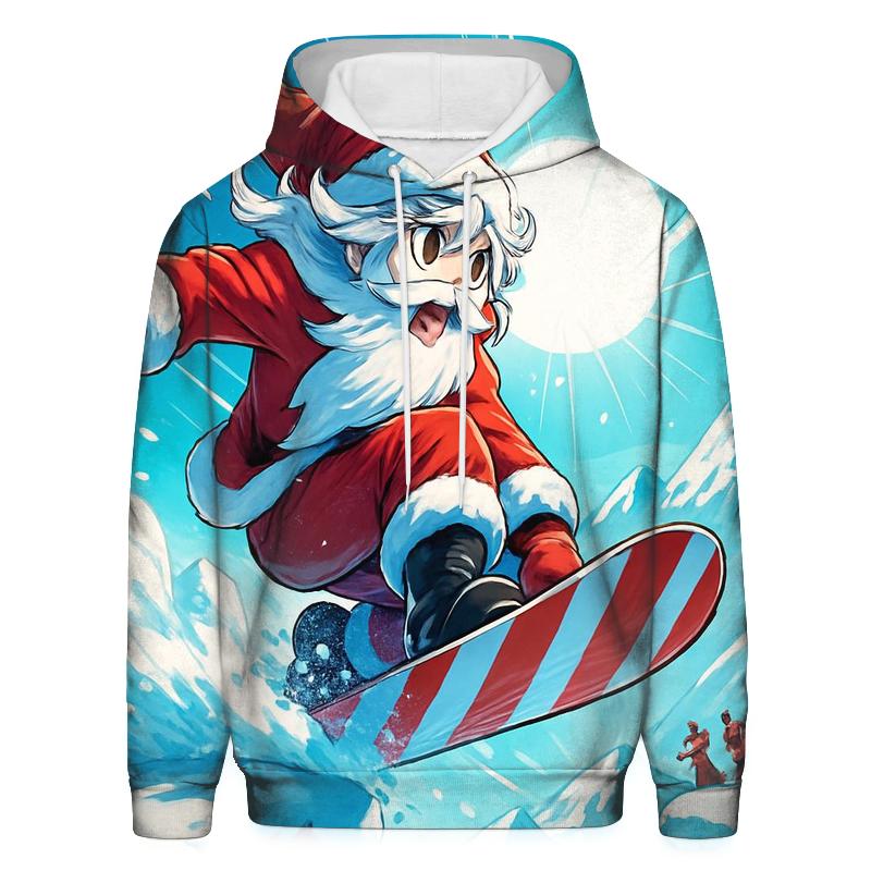 Snowboard Shred Santa Summit zip-up hoodies