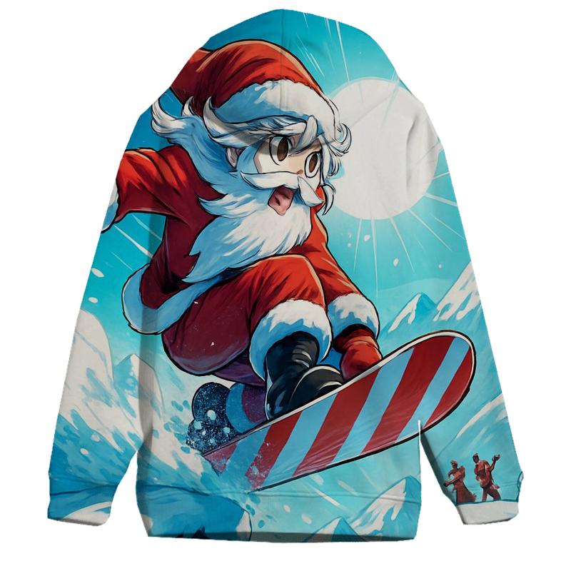 Snowboard Shred Santa Summit zip-up hoodies