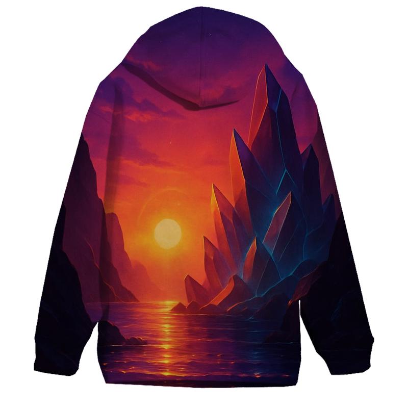 Crystalline Cove Sunset lightweight hoodies
