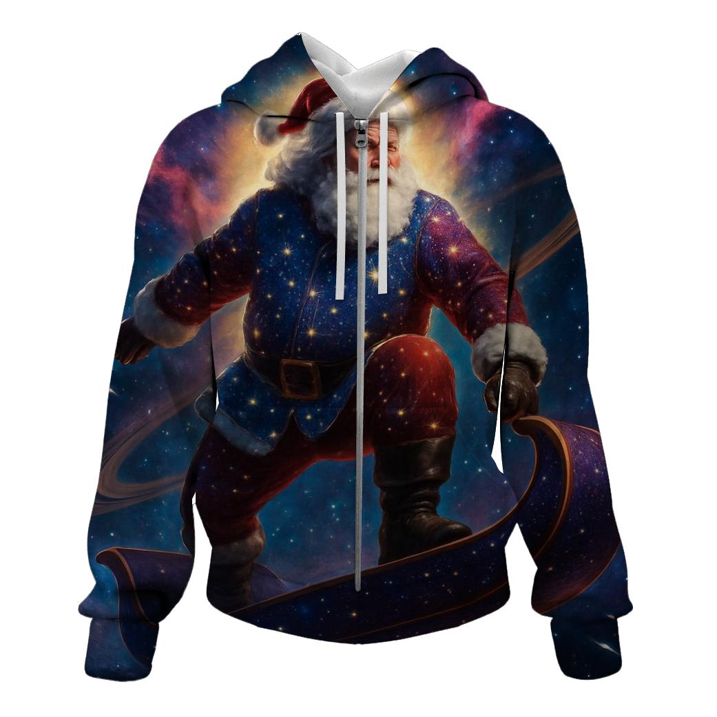 Galactic Sleigh Rider Santa custom hoodies