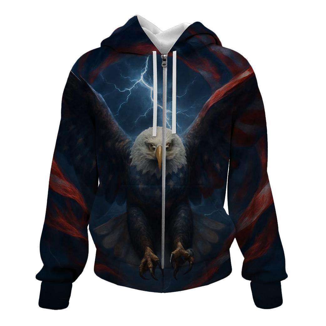 Eagle Storm Over Stripes hoodies fashion