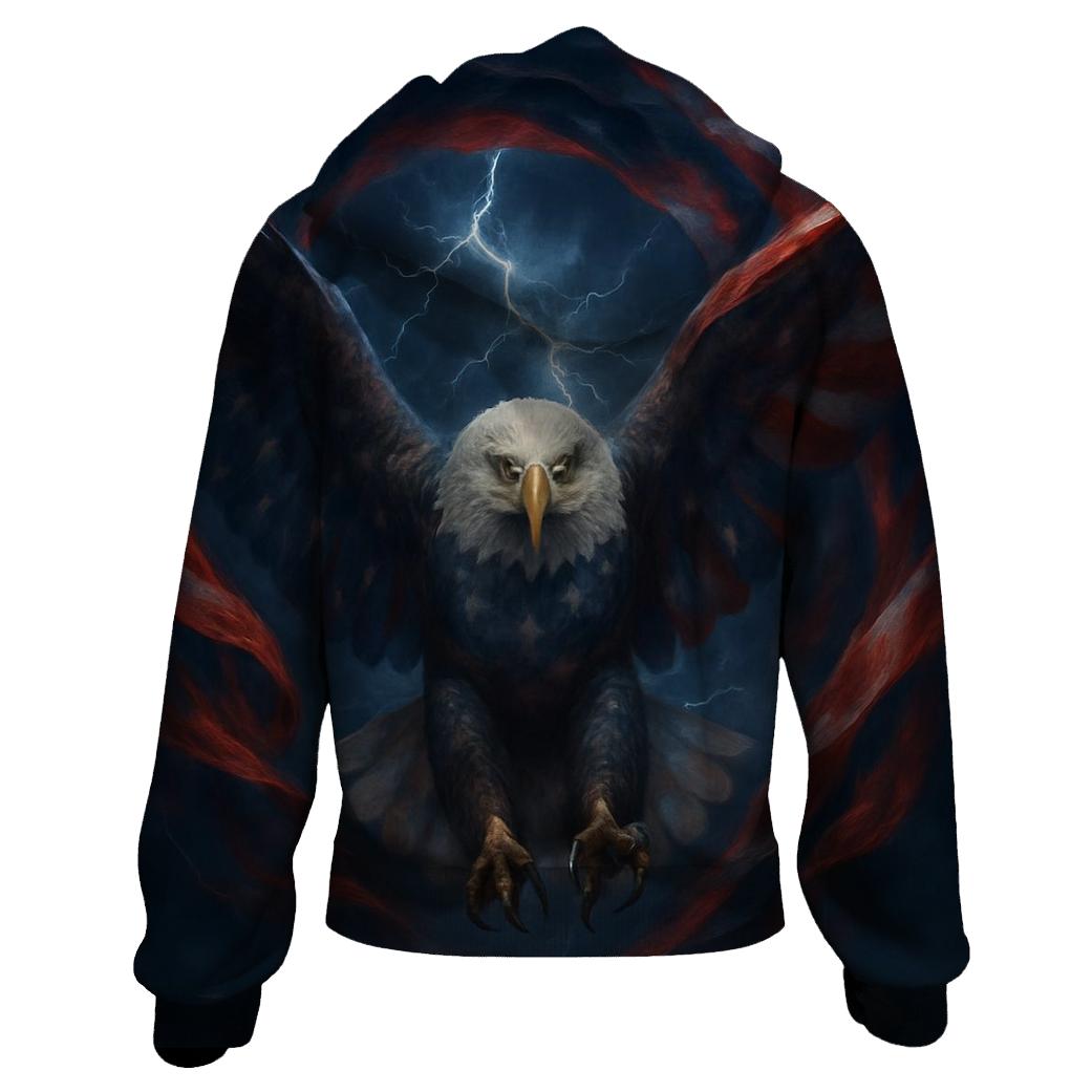 Eagle Storm Over Stripes hoodies fashion