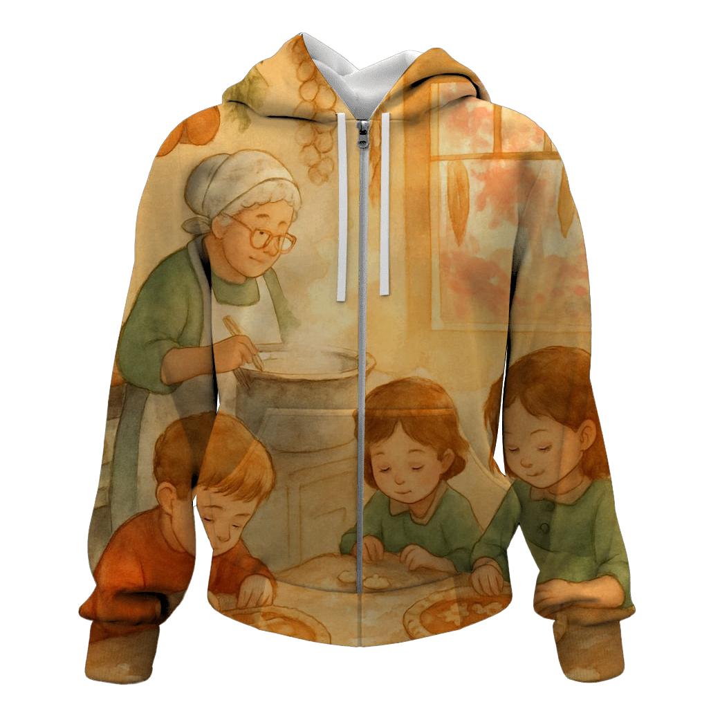 Grandmas Kitchen Autumn Symphony embroidered hoodies