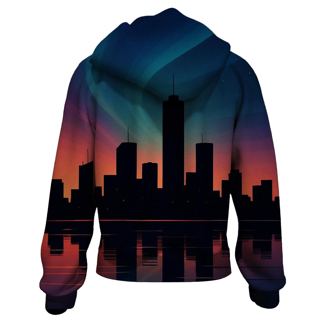 Skyline Aurora Sundown graphic hoodies