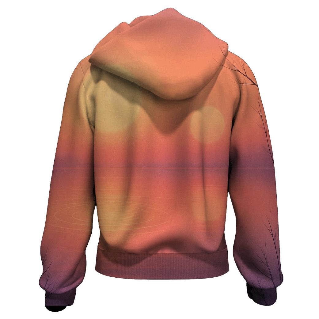 Twin Suns Over Glass Lake heavyweight hoodies