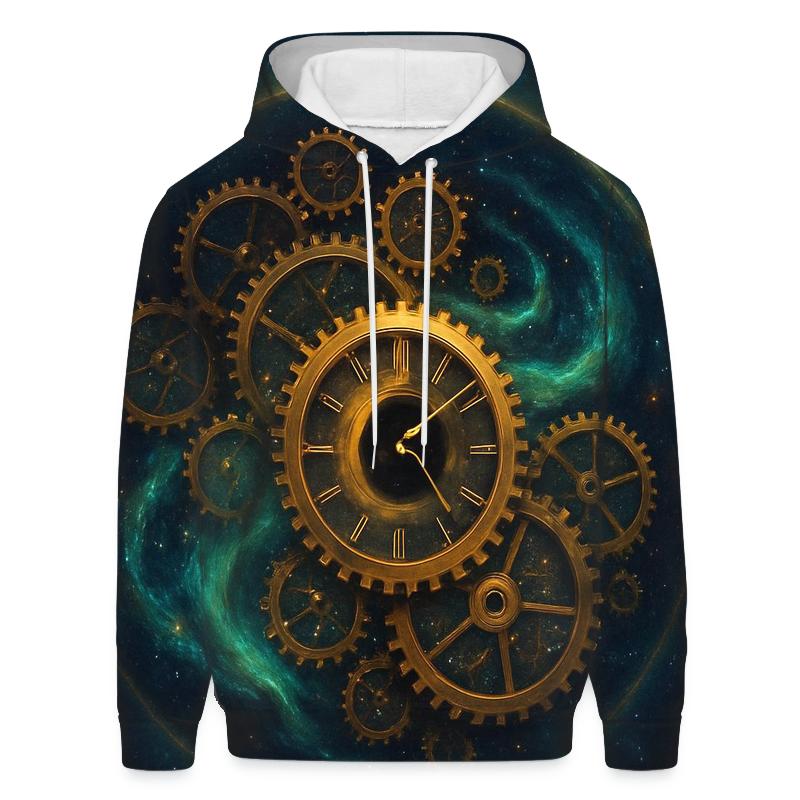 Aurora Clockwork Galaxy embroidered hoodies