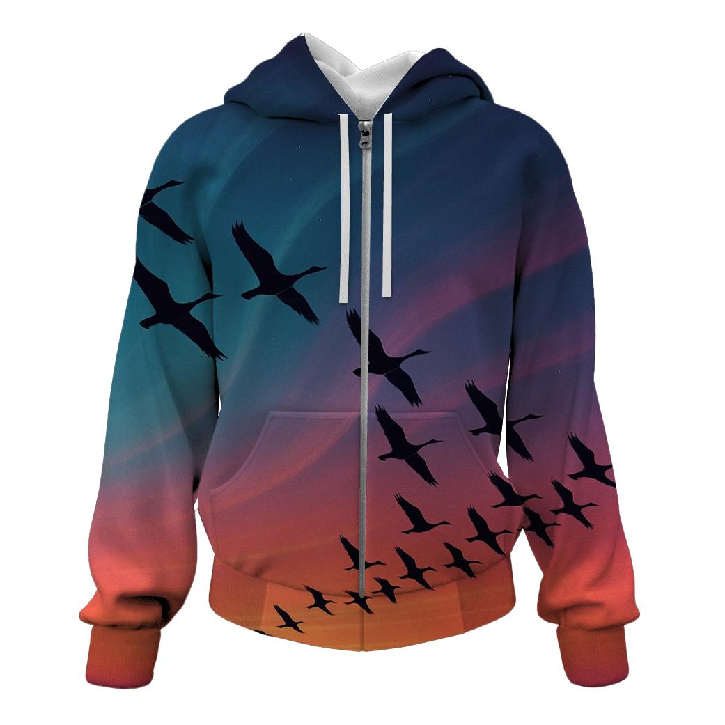Aurora Flight At Sundown pullover hoodies