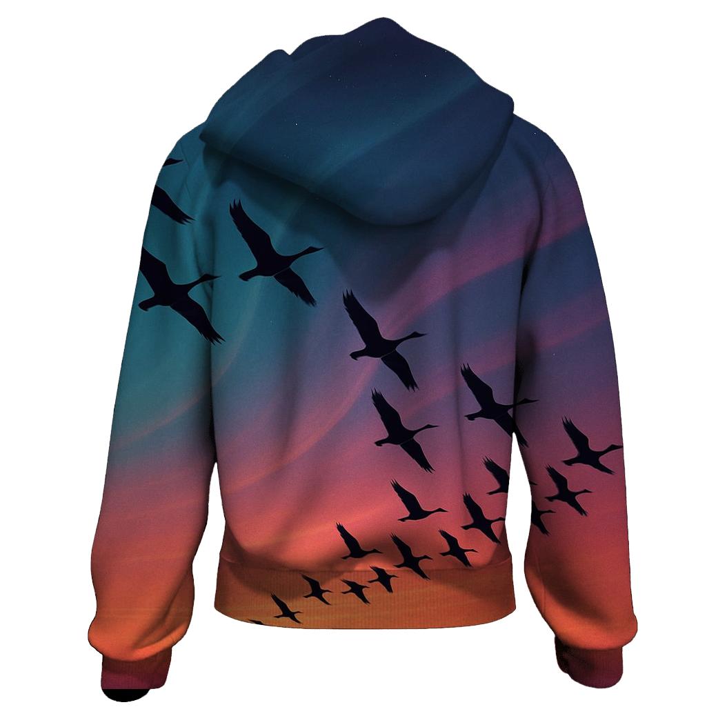 Aurora Flight At Sundown pullover hoodies