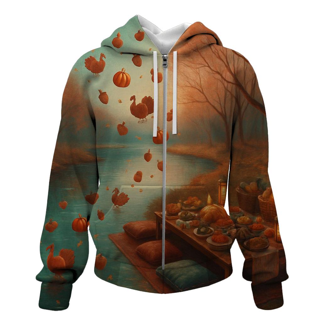 Autumn River Of Reflections designer hoodies