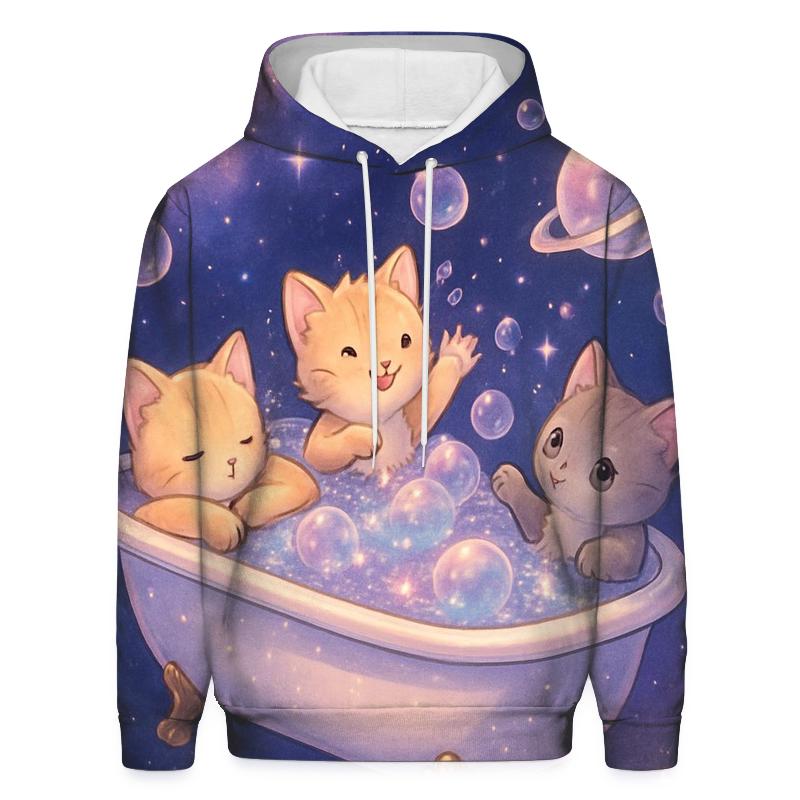 Starlit Bubble Bath Kittens hoodies fashion