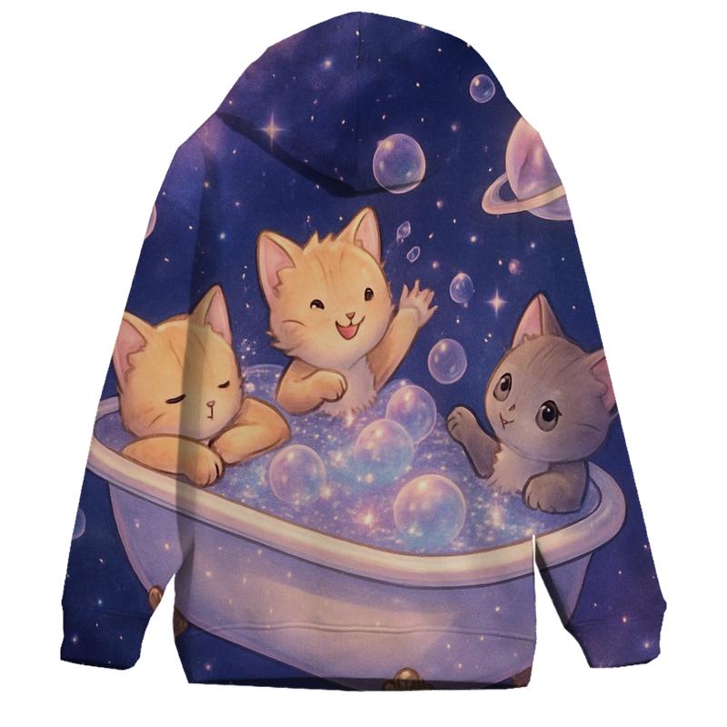 Starlit Bubble Bath Kittens hoodies fashion