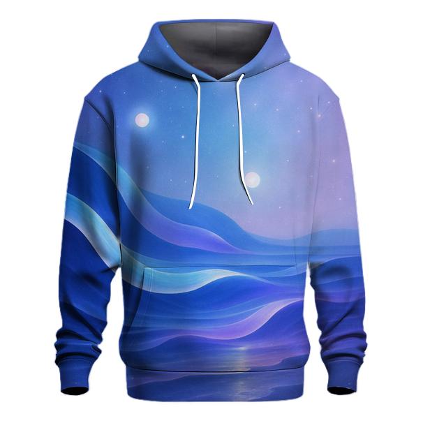 Celestial Tidal Gradient embroidered hoodies