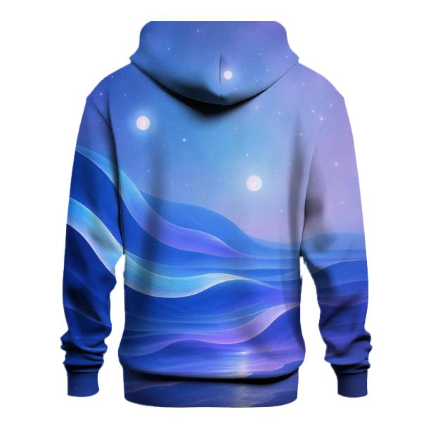 Celestial Tidal Gradient embroidered hoodies