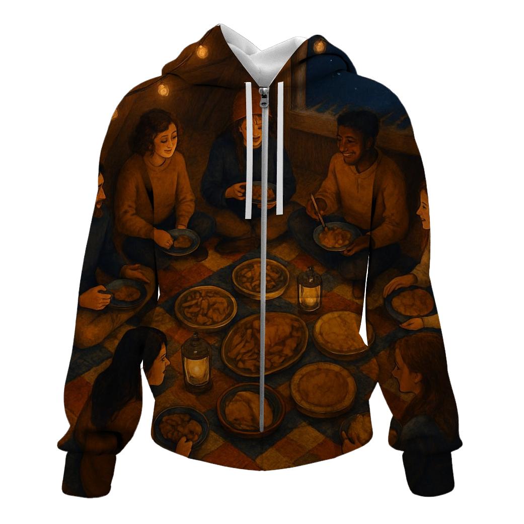 Starlit Barn Loft Harvest Circle printed hoodies