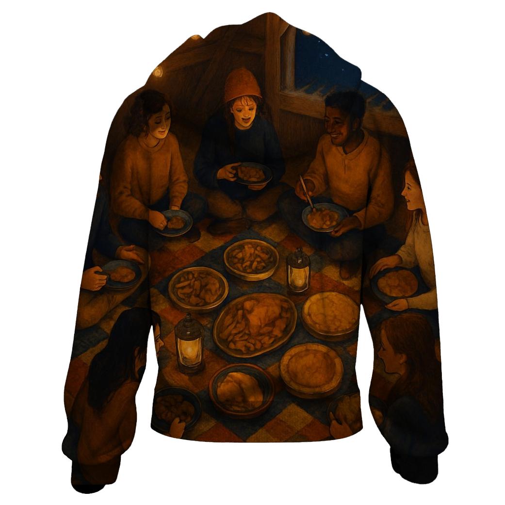 Starlit Barn Loft Harvest Circle printed hoodies