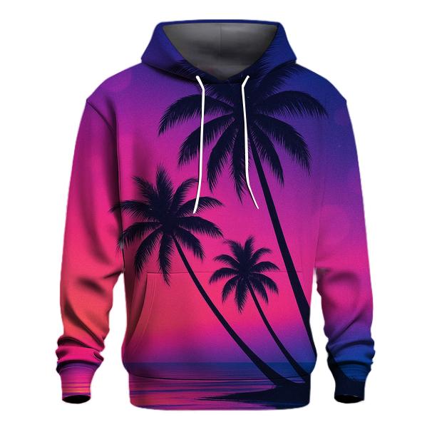 Neon Palms Afterglow graphic hoodies