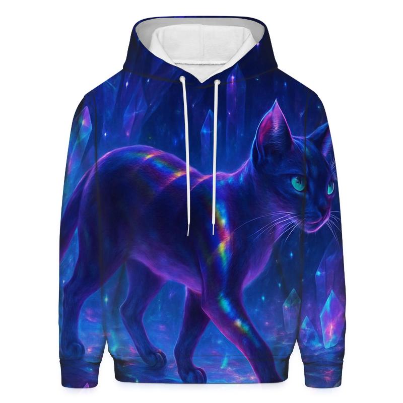 Crystal Cavern Prism Cat designer hoodies