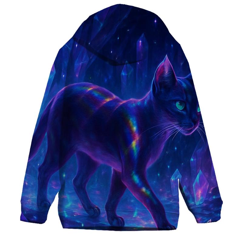 Crystal Cavern Prism Cat designer hoodies
