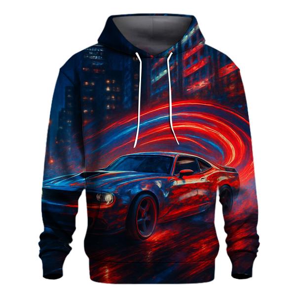 Neon Stripes Street Racer graphic hoodies