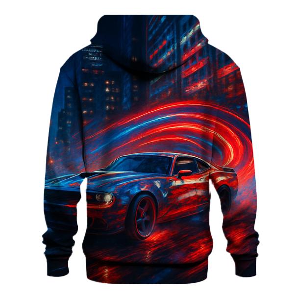 Neon Stripes Street Racer graphic hoodies