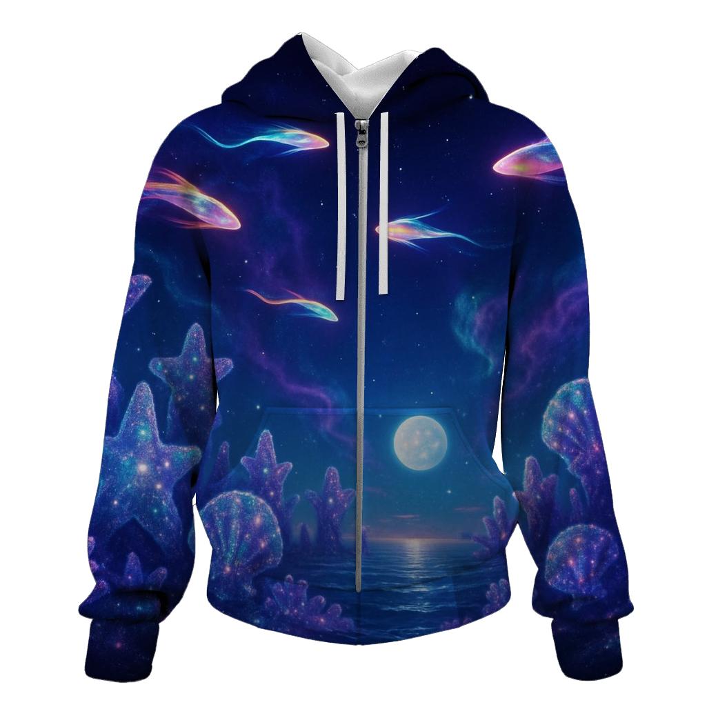 Celestial Coral Reef Sky pullover hoodies
