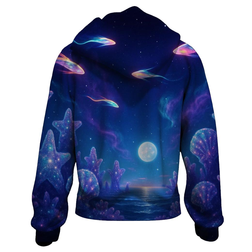 Celestial Coral Reef Sky pullover hoodies