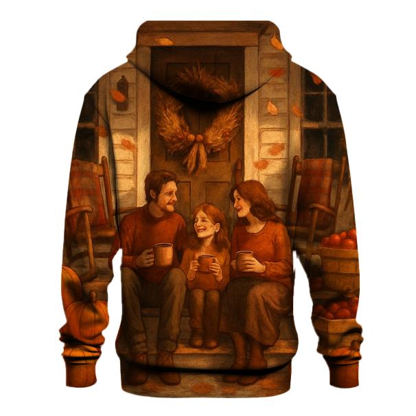 Thankful Porch Under Falling Leaves hoodies fashion