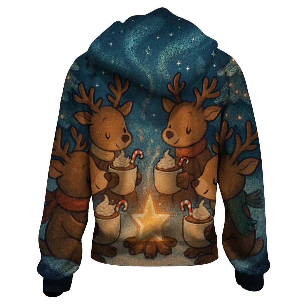 Reindeer Cocoa Campfire Circle hoodie designs