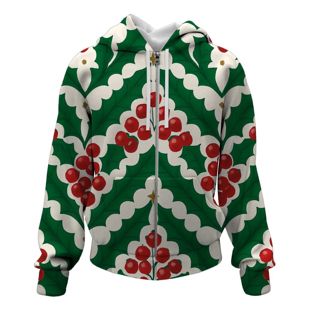 Emerald Holly Chevron Parade lightweight hoodies