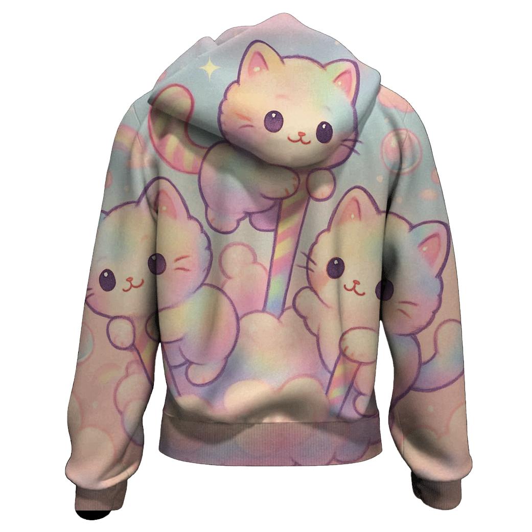 Candy Cloud Carousel Cats hoodie designs