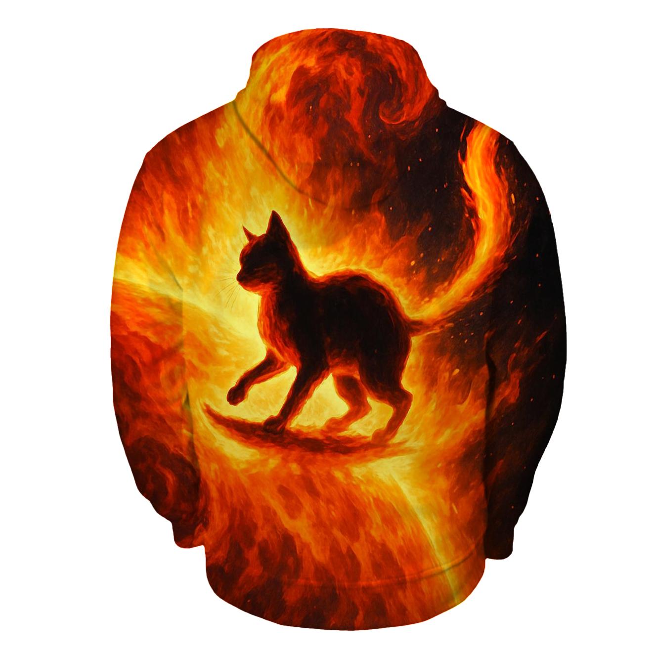 Solar Surf Fire Tail Cat hoodie trends