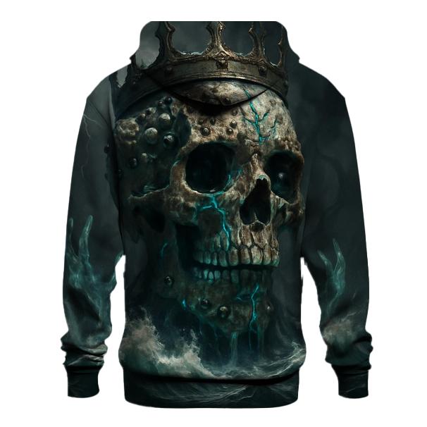 Crowned Skull Of The Abyssal Tide lightweight hoodies