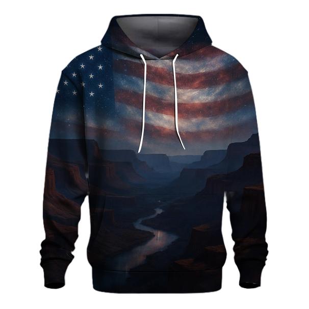 Cosmic Stripes Over Canyon lightweight hoodies