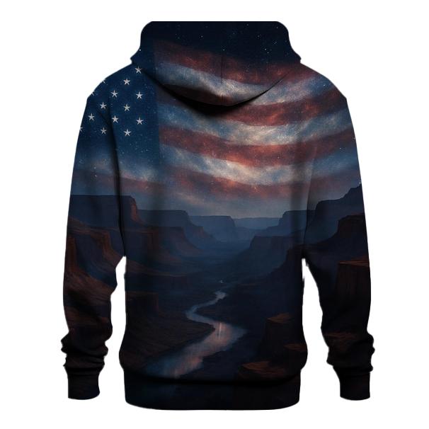 Cosmic Stripes Over Canyon lightweight hoodies