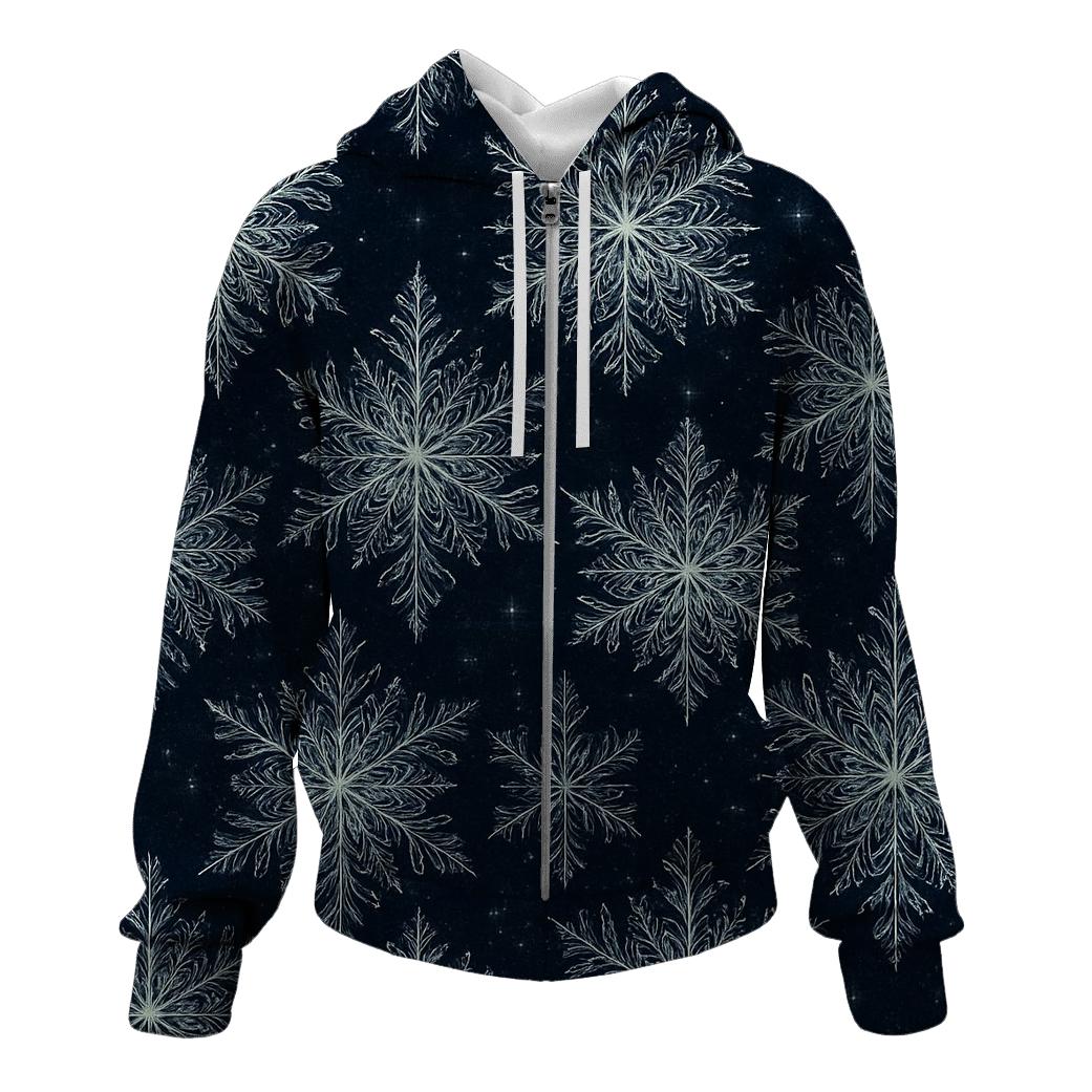 Midnight Snowflake Glow Tessellation hoodies fashion