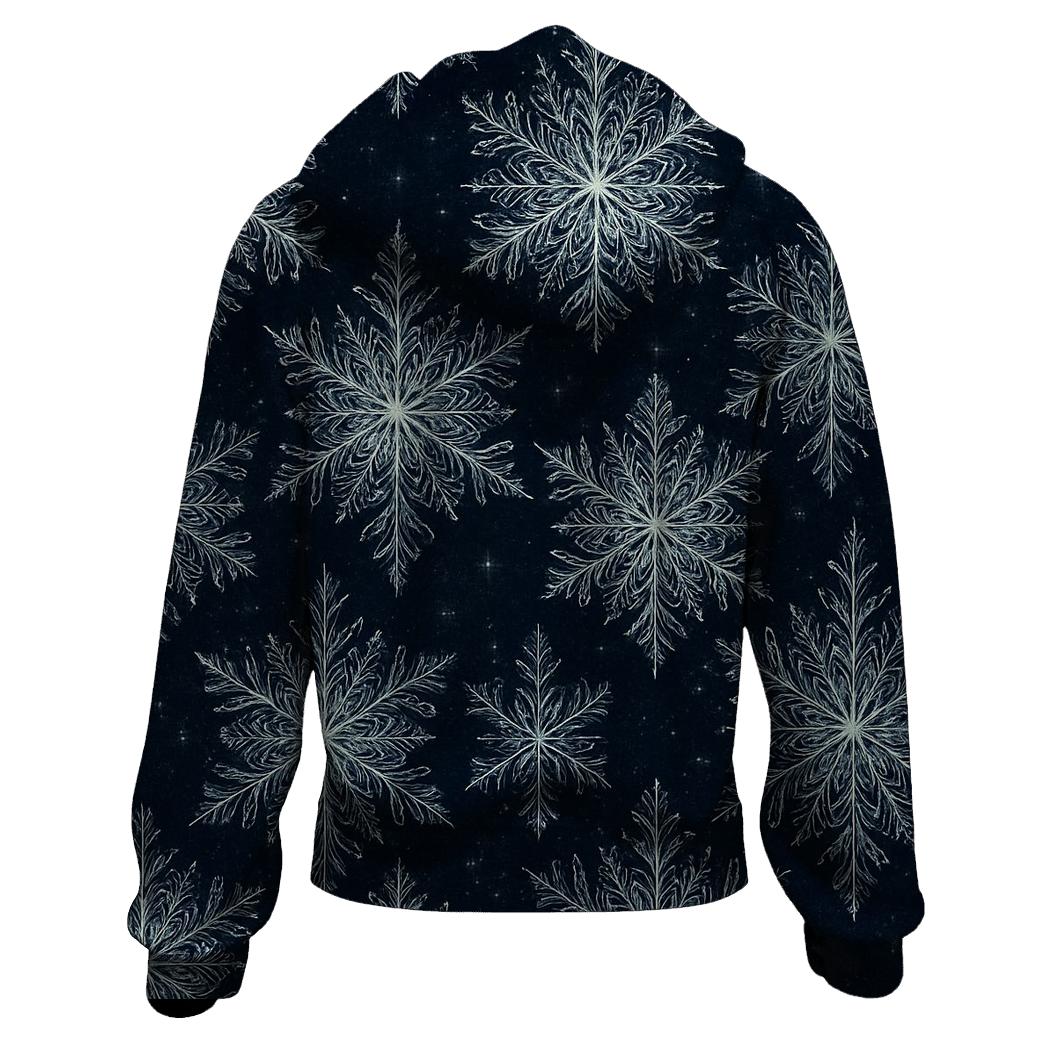 Midnight Snowflake Glow Tessellation hoodies fashion