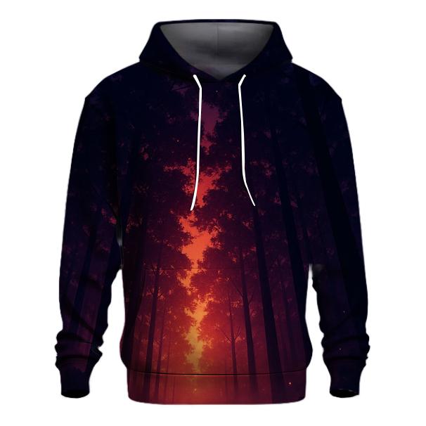 Forest Canopy Ember Rain embroidered hoodies