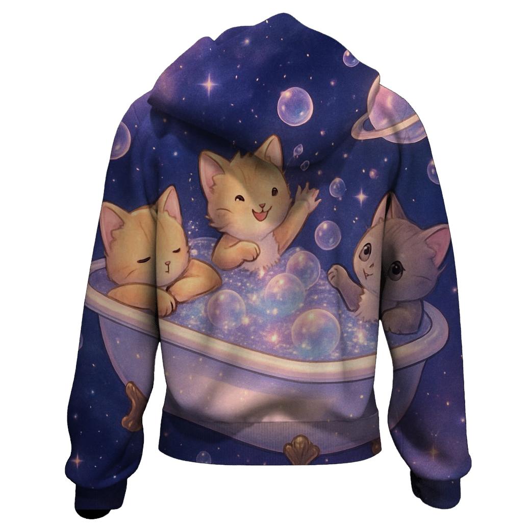 Starlit Bubble Bath Kittens hoodie designs