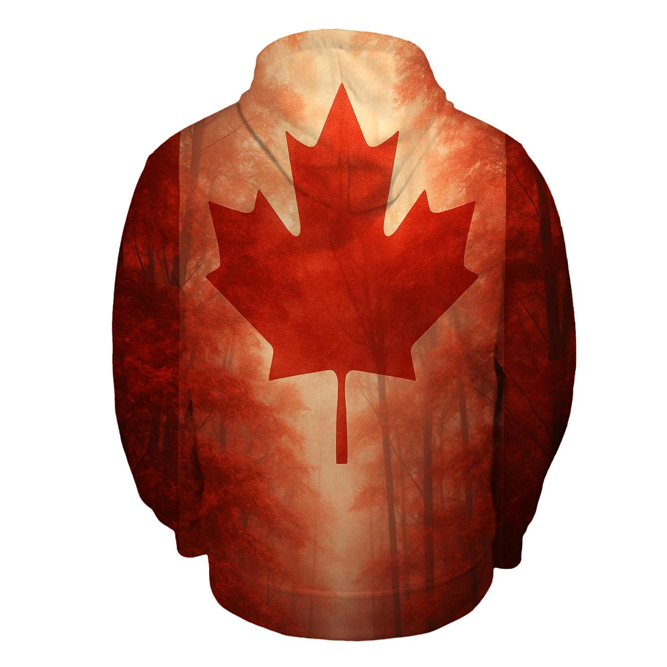 Canadian Maple Forest Flag Veil hoodies fashion