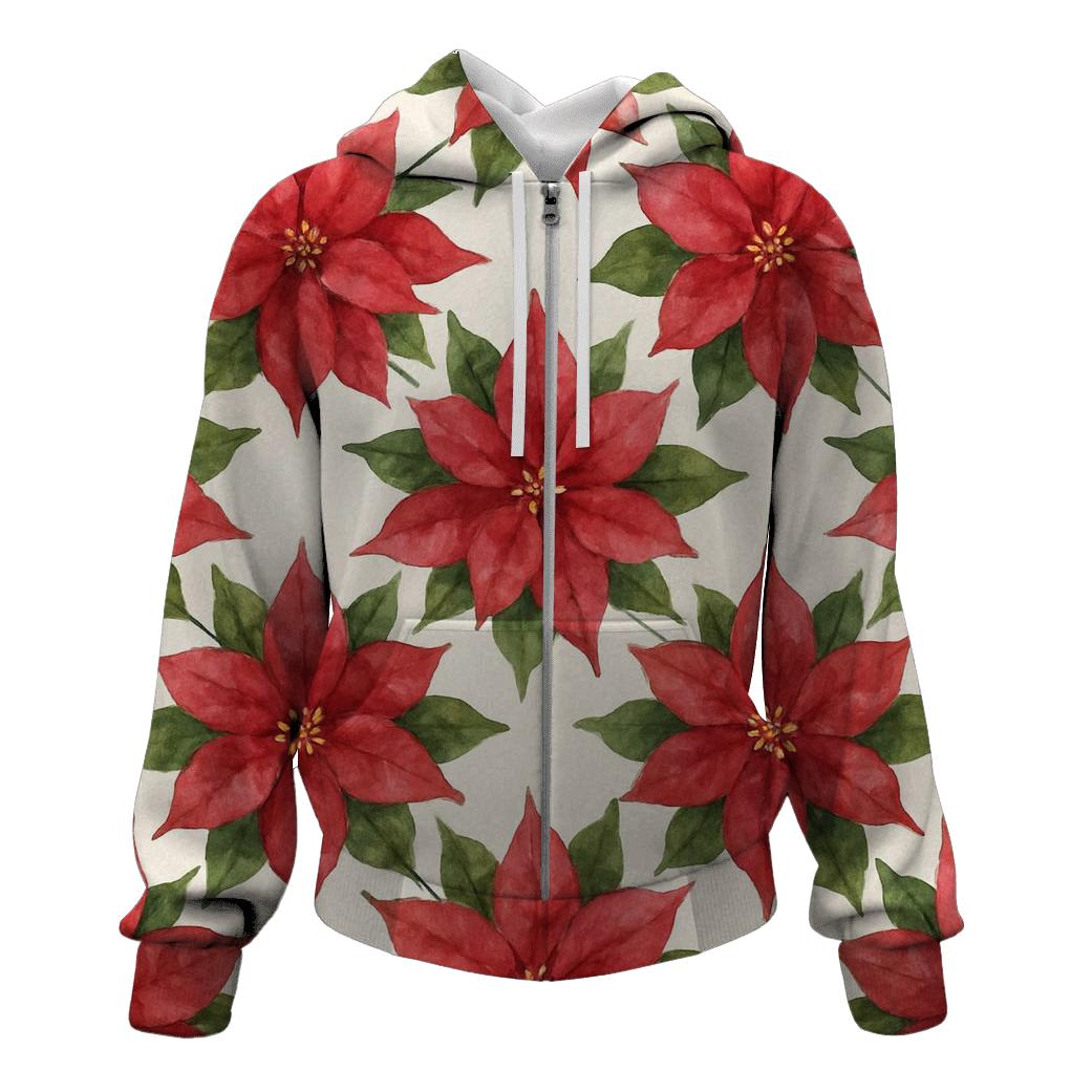 Poinsettia Starburst Diagonal Grid hoodies fashion