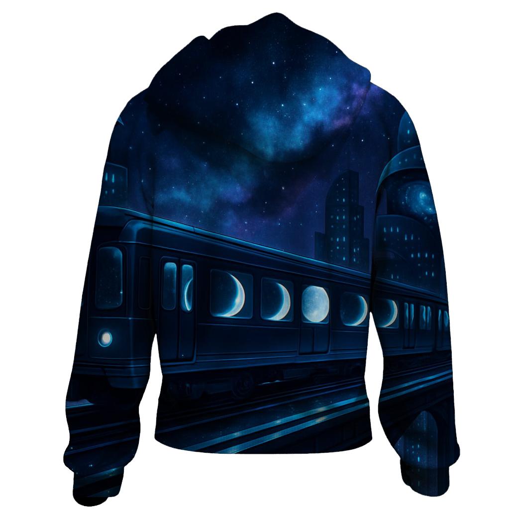 Moonphase Subway Skyline designer hoodies