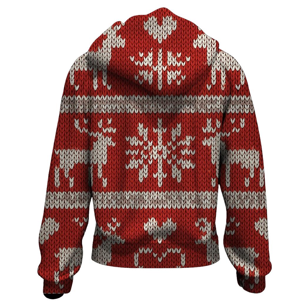 Nordic Knitted Reindeer Bands graphic hoodies