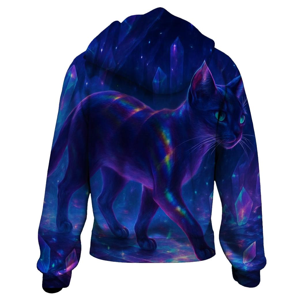 Crystal Cavern Prism Cat heavyweight hoodies