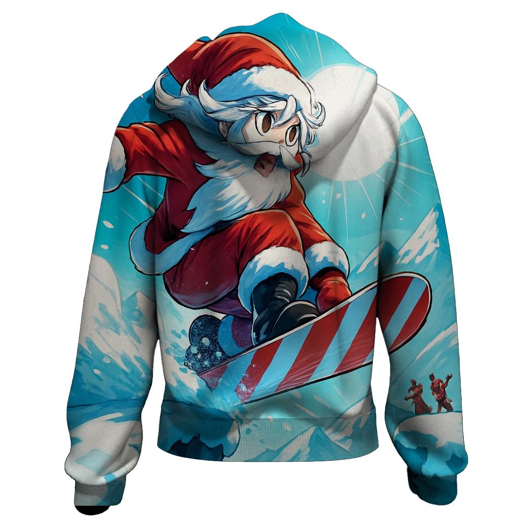 Snowboard Shred Santa Summit embroidered hoodies