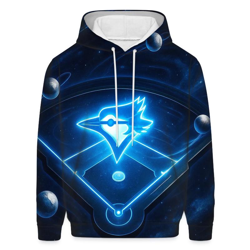 Galaxy Circuit In Blue Jays Orbit zip-up hoodies