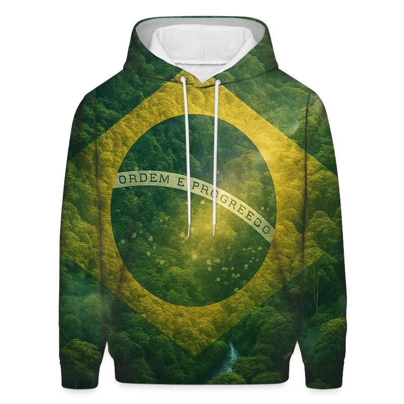 Brazilian Rainforest Flag Canopy zip-up hoodies
